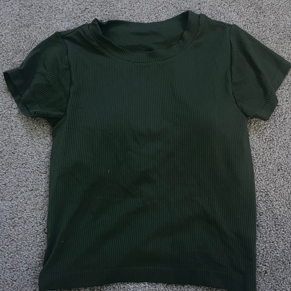 DSG Forest Green Ribbed Crop Top